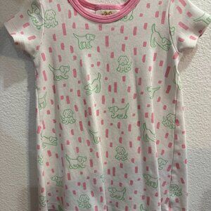 Beaufort & Bonnet Polly Play Dress Green Puppies Confetti Size 3T | EUC